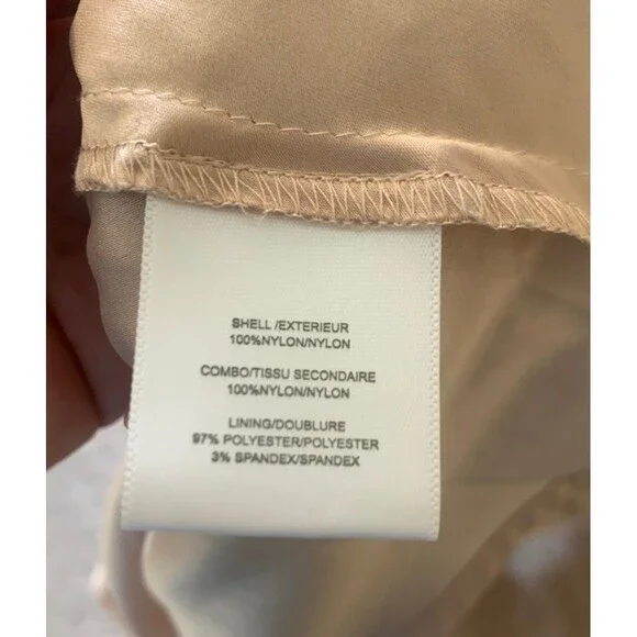 Badgley Mischka Champagne Sleeveless Sequin Gown Event Size 10 Formal Wedding - Picture 14 of 16